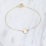 Mother daughter bracelet. 14K gold personalized bracelet. Mothers day gift - Sash Jewelry