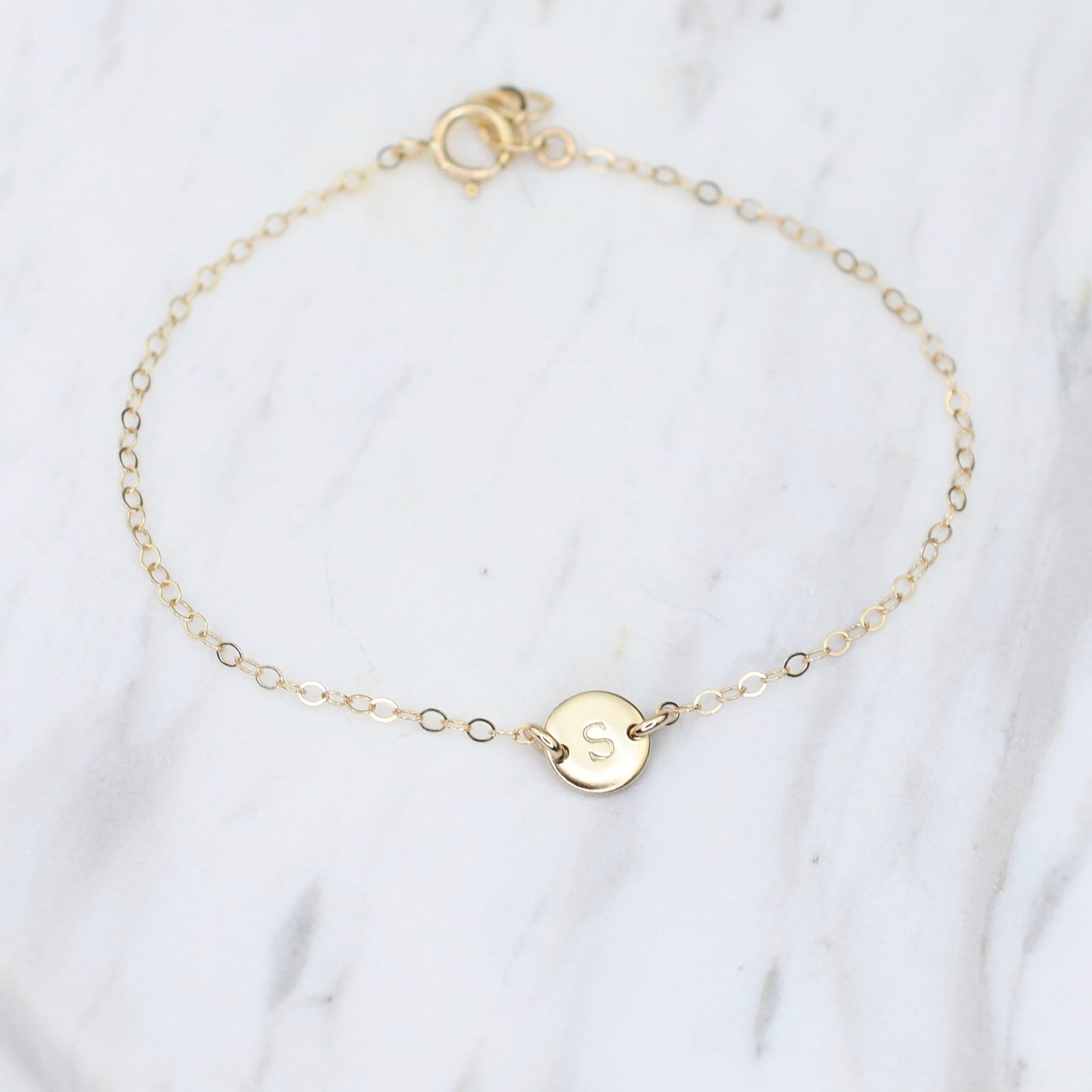 Mother daughter bracelet. 14K gold personalized bracelet. Mothers day gift - Sash Jewelry