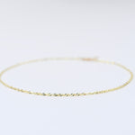 14K Gold Delicate Anklet - 14K Gold Chain Anklet - Sash Jewelry