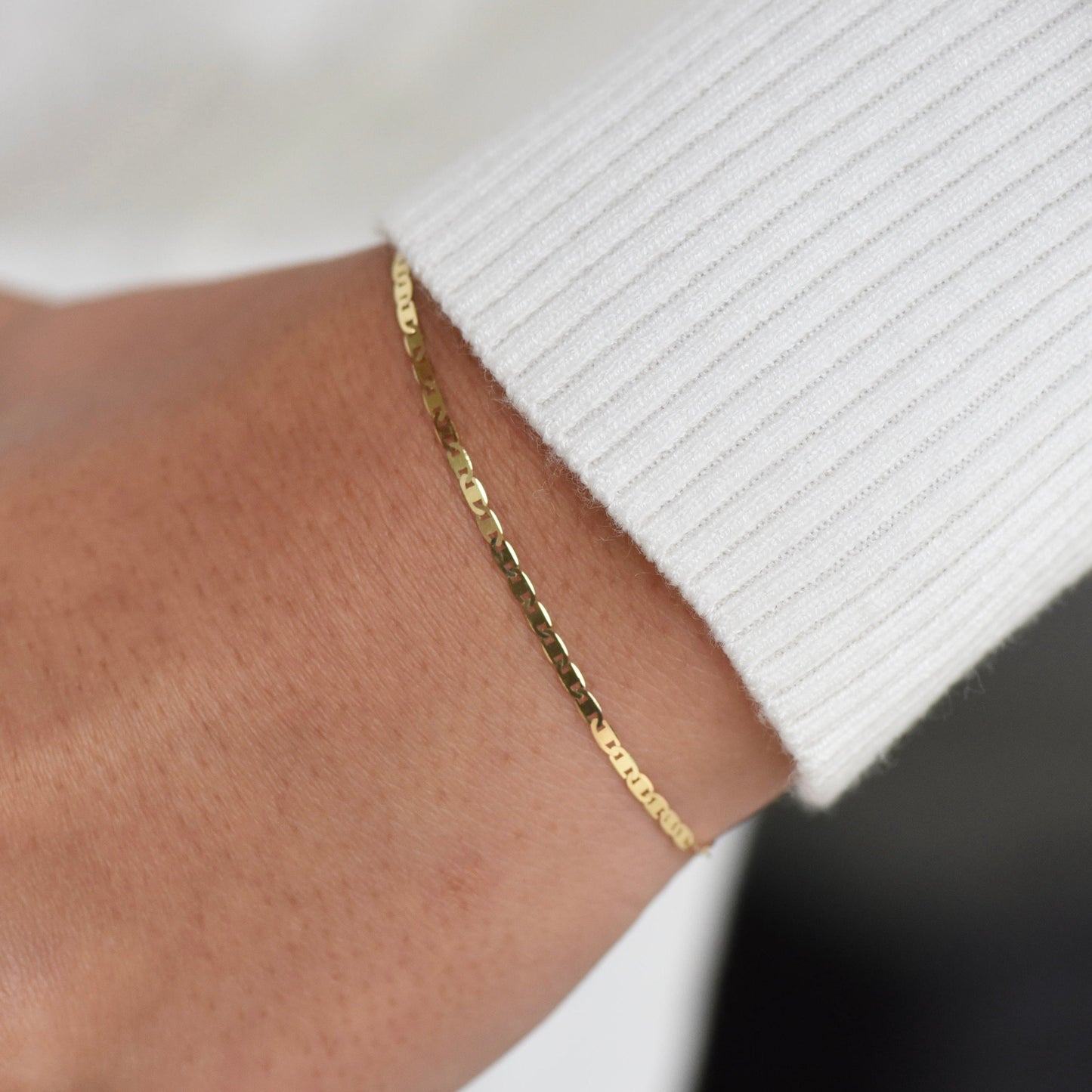 14K Gold Dainty Chain Bracelet
