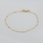 Delicate 14K Solid Gold Chain Bracelet: Elegant Minimalist Style - Sash Jewelry