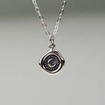 silver crescent moon necklace
