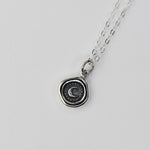 Crescent Moon Wax Seal Necklace - Sash Jewelry