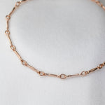 Dapped Bar Link Chain Bracelet – 1.4mm Gold Filled Dapped Bar Bracelet - Sash Jewelry