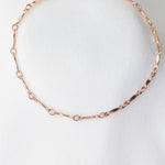 Dapped Bar Link Chain Bracelet – 1.4mm Gold Filled Dapped Bar Bracelet - Sash Jewelry