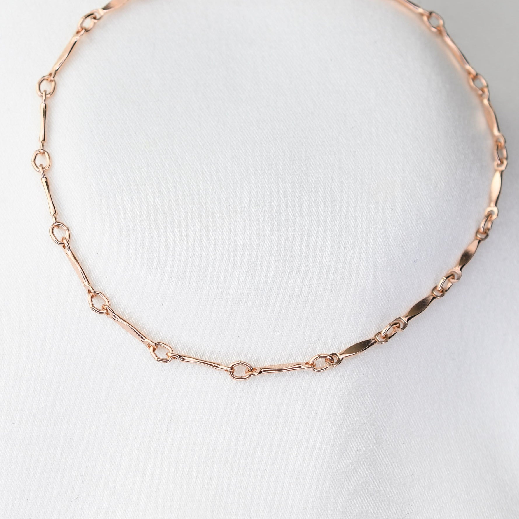 Dapped Bar Link Chain Bracelet – 1.4mm Gold Filled Dapped Bar Bracelet - Sash Jewelry