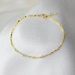 Dapped Bar Link Chain Bracelet – 1.4mm Gold Filled Dapped Bar Bracelet - Sash Jewelry
