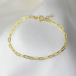 Paper Clip Chain Bracelet  – Dainty Adjustable Link Bracelet (Copy) - Sash Jewelry