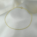 14K Gold Dainty Sparkle Chain Bracelet - Sash Jewelry