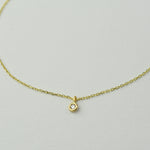 14K Solid Gold Tiny Diamond Bracelet – Delicate Gold Chain Bracelet