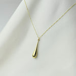 14K Gold Teardrop Pendant Necklace - Sash Jewelry