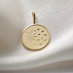 14K Gold North Star Necklace – Solid Gold Minimalist Charm Necklace - Sash Jewelry
