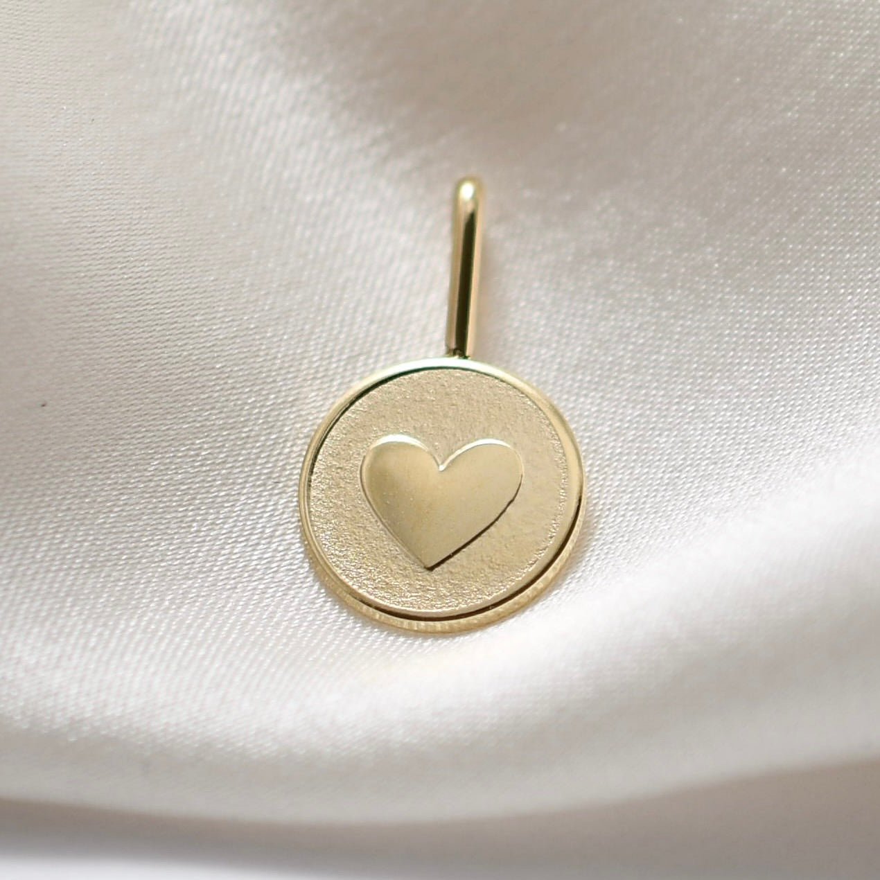 14k gold heart charm