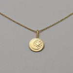 14k gold Moon & Star necklace on 1mm cable chain