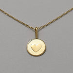 14k gold heart charm necklace
