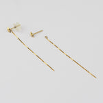 minimalist star earrings two in one design