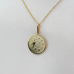 14K Gold North Star Necklace – Solid Gold Minimalist Charm Necklace - Sash Jewelry