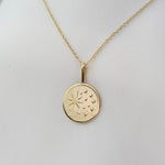 14K Gold North Star Necklace – Solid Gold Minimalist Charm Necklace - Sash Jewelry
