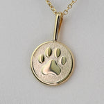 14K Gold Paw Necklace – Solid Gold Minimalist Charm - Sash Jewelry