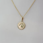 14K Gold Paw Necklace – Solid Gold Minimalist Charm - Sash Jewelry