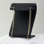 14K Gold Diamond-Cut Bead Chain Threader Earrings
