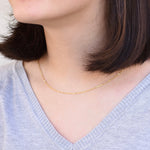 14K Gold Singapore Chain Necklace – 14K Gold Sparkle Necklace - 1.3mm Solid Gold Chain - Sash Jewelry