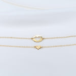 Mother Daughter Bracelet Set – 14K Gold Heart Charm Bracelets - Sash Jewelry