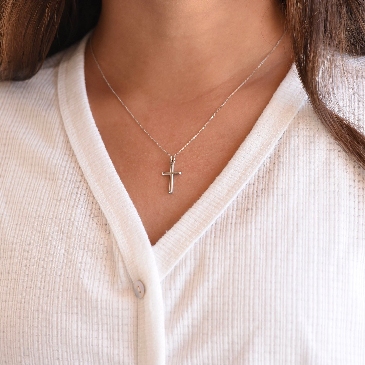 14K Gold Cross Necklace