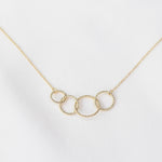 14K Gold Interlocking Circle Necklace – 40th Birthday Gift - Sash Jewelry