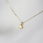 14K Solid Gold Tiny Heart Charm Necklace - Sash Jewelry