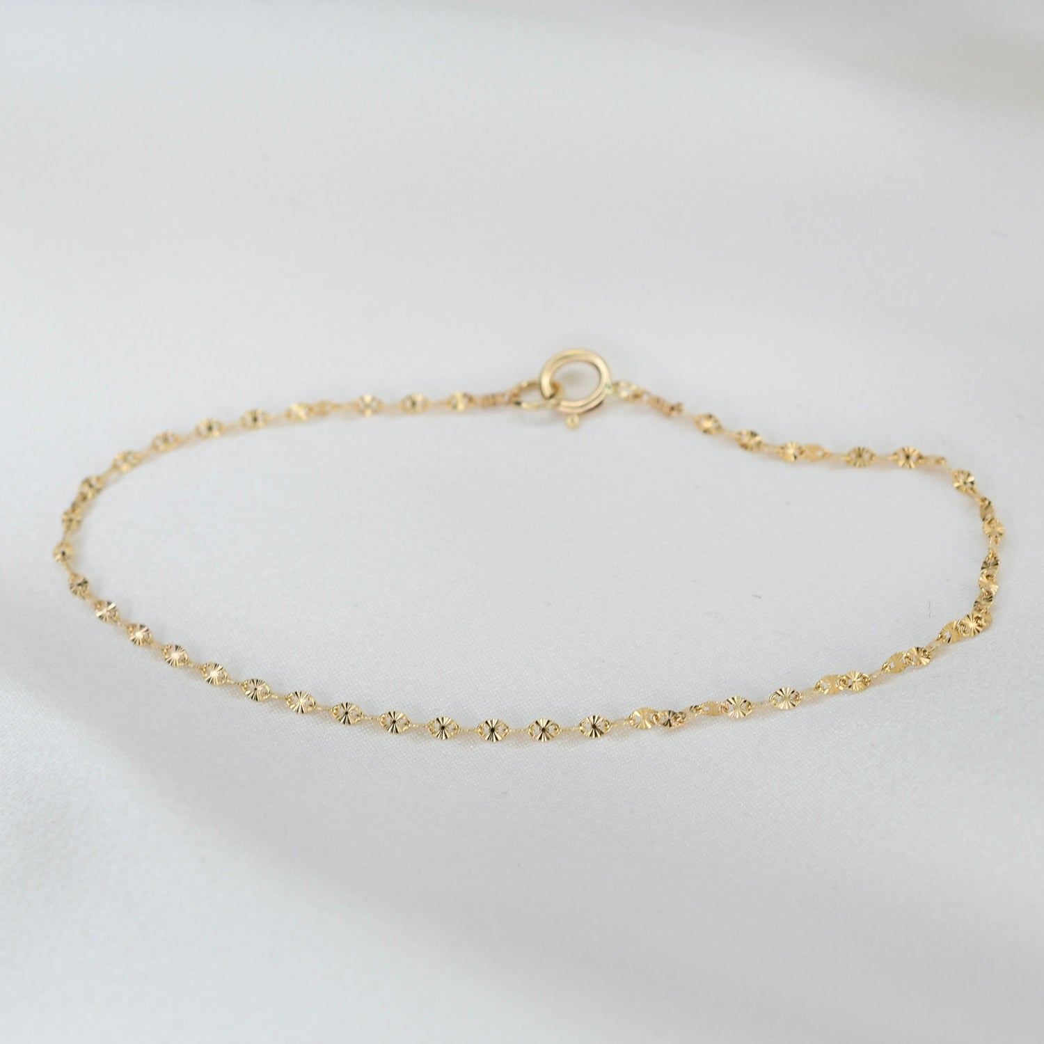 14K Gold Dainty Chain Bracelet