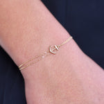 14k solid gold anchor bracelet 