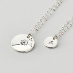 Mother Daughter Necklace Set - Dandelion necklace. Mother daughter dandelion necklace set. Sterling silver, gold filled or rose gold filled - Sash Jewelry