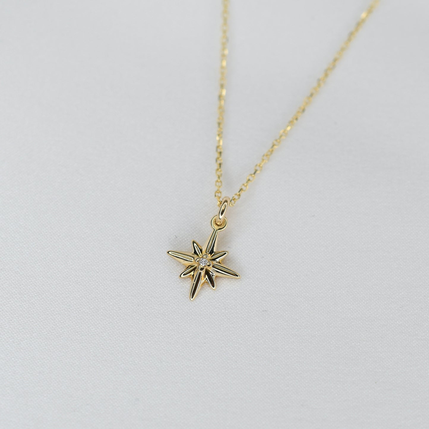 Shine bright with this dainty 14K solid gold North Star necklace, designed to symbolize guidance, protection, and inspiration.