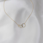 14K Gold Three Circle Necklace - Sash Jewelry