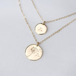 14K Gold Mother Daughter Dandelion Necklace Set - Sash Jewelry
