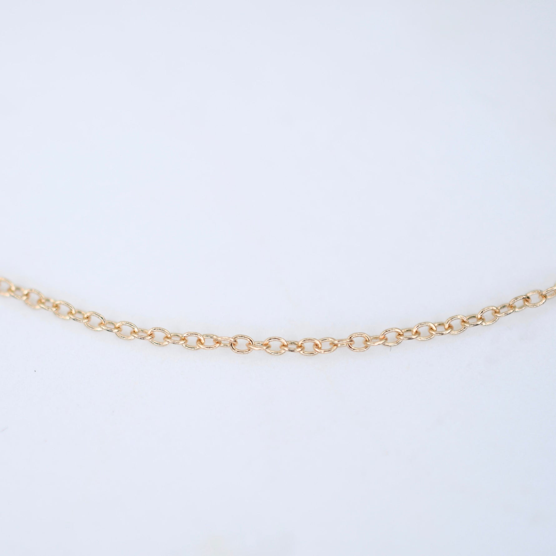 14K Solid Gold Delicate Chain Bracelet – 1mm Cable Chain Bracelet - Sash Jewelry