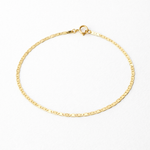 14K Solid Gold Mariner Bracelet – 1.9mm Yellow Gold Chain Bracelet - Sash Jewelry