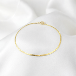 14K Solid Gold Mariner Bracelet – 1.9mm Yellow Gold Chain Bracelet - Sash Jewelry