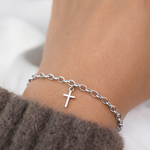 14K Gold Cross Bracelet - Sash Jewelry