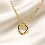 14K Solid Gold Ring Holder Necklace – Heart Ring Keeper Pendant - Sash Jewelry