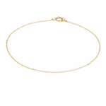 14k solid gold dainty chain bracelet 0.9mm simple minimalist bracelet