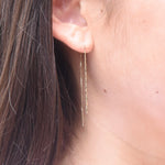 14k gold threader earrings