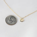 Daughter necklace in 14k solid gold, created from mother pendant.