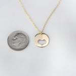 Mother necklace from Mom and me necklace set in 14k yellow gold. 