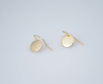 14K Gold Tiny Disc Earrings