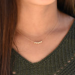 Gold bead necklace 14k