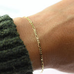 Solid Gold Minimalist Bracelet for Women