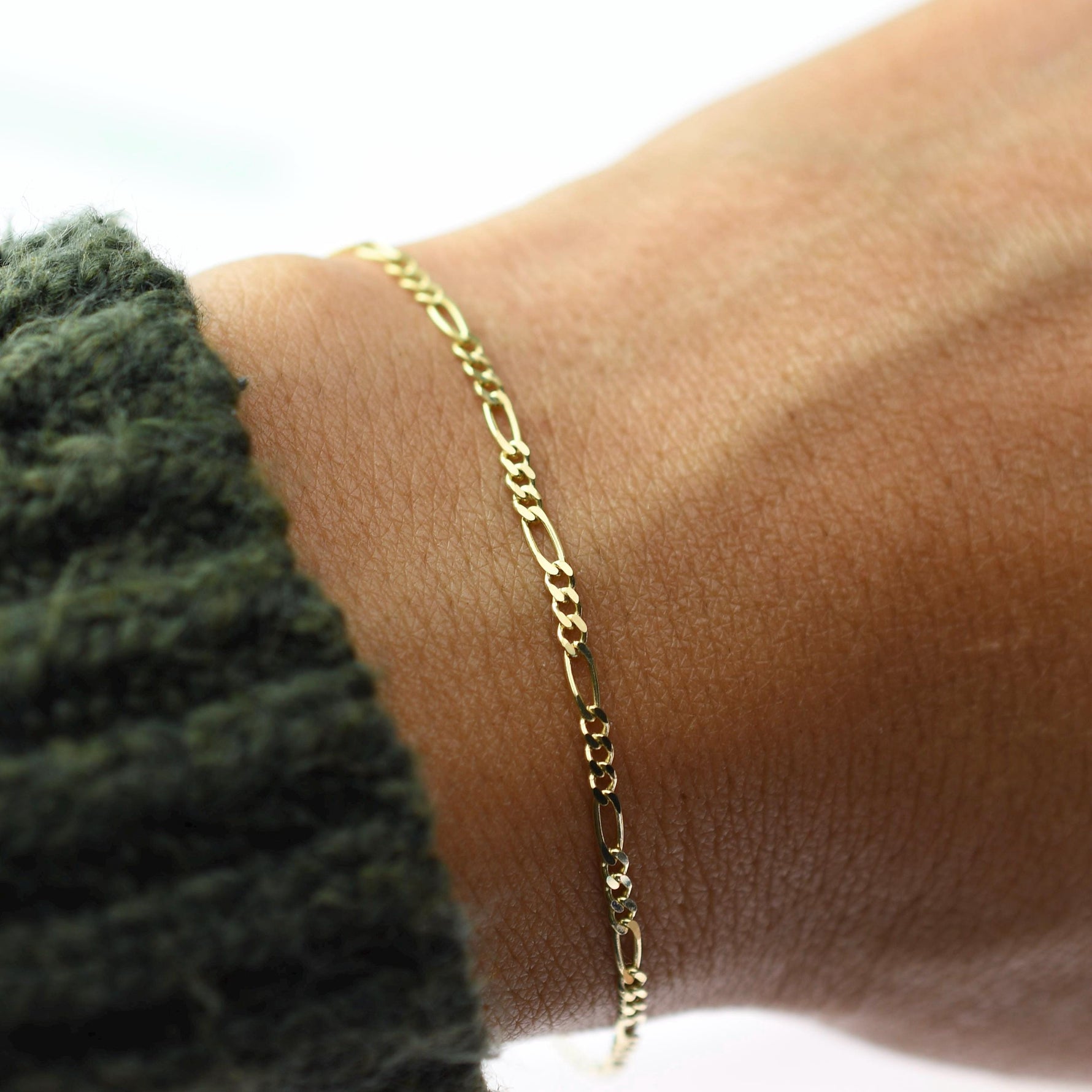 Solid Gold Minimalist Bracelet for Women