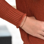 14K Solid Gold Cuff Bracelet – Minimalist Gold Cuff, Thin Open Bracelet - Sash Jewelry